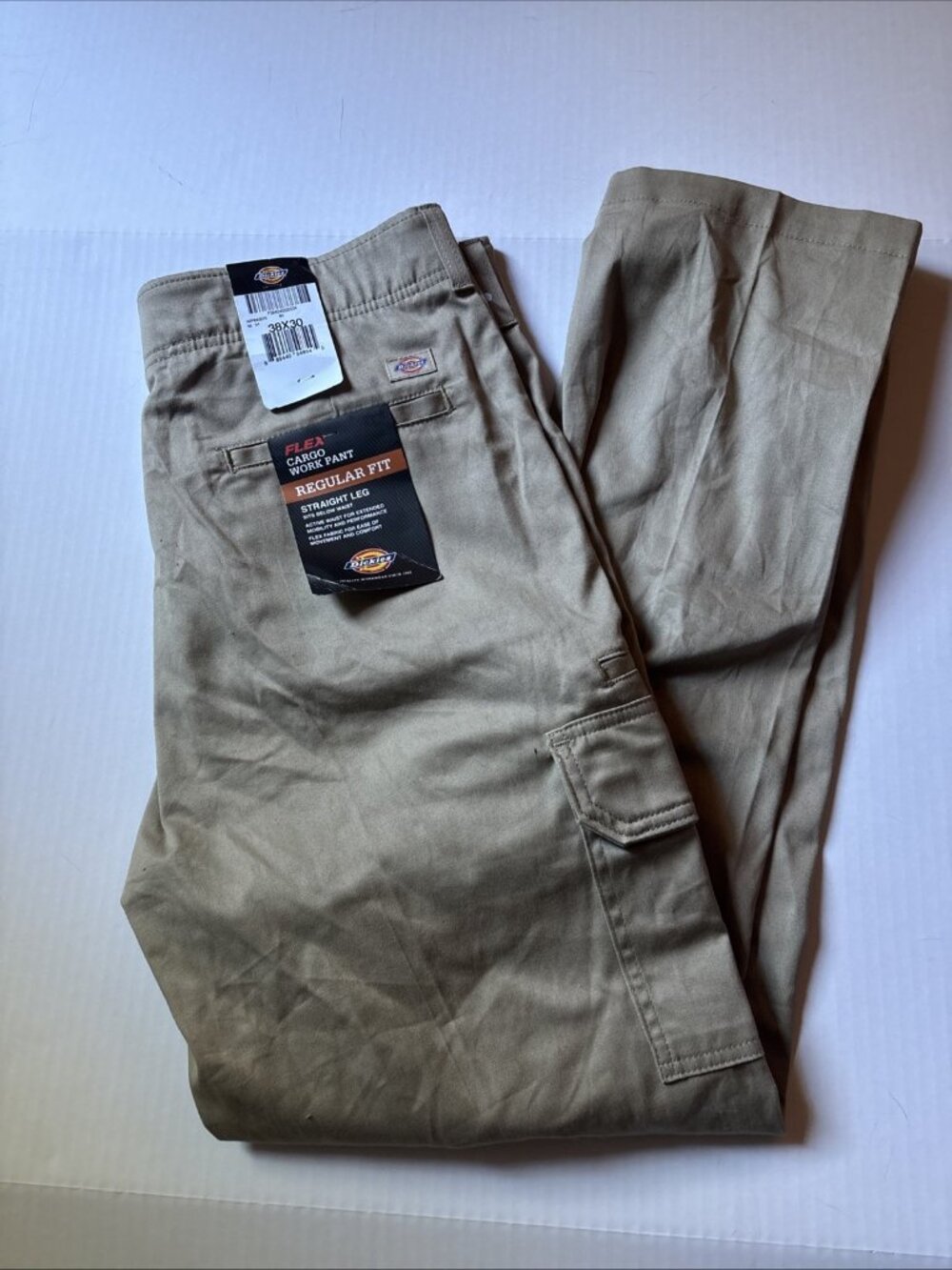 Dickies Flex Tan Cargo Work Pants Size 38 X 30 New